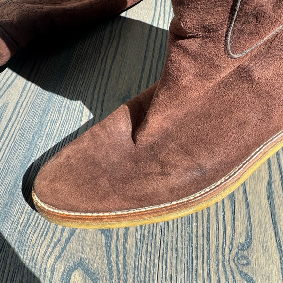 GUCCI- Women’s Mid Calf Length Suede Brown Riding Boots- Size:7 - Picture 6 of 8